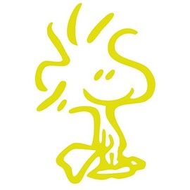 Woodstock Pnuts Die Cut Vinyl Sticker Decal for Car Bumper Window Cup Helmet Laptop (Yellow, 5")