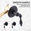 LIWEIKE 2 Handle Shower Faucet Set, Matte Black Two Handles