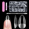 Venares Pack of 120 Short Almond Nail Tips for Gel