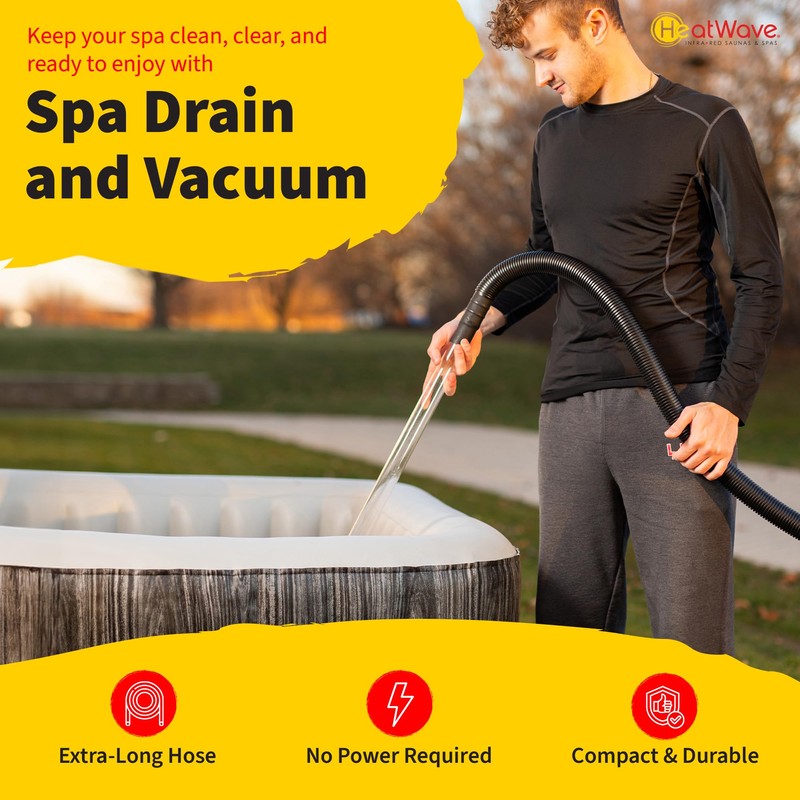 Heatwave Spa Drain and Vacuum with Hose – NP5877 Self-Priming