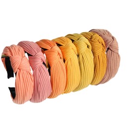 Blausky Pack of 7 Women's Headbands, Headband Knot Warp, Knotted Knot Vintage Hair Bands, Wide Retro Fabric Headband, Non-Slip Fashionable Hair Accessories, Headbands for Women, Combination L