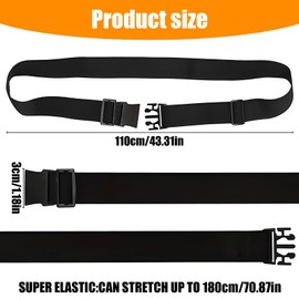 2Pcs Plastic Buckle Elastic Tactical Hiking Belt, Work Belt, Work Belts For Men, Adjustable Waist Size, Suitable For Outdoor Sports Hiking