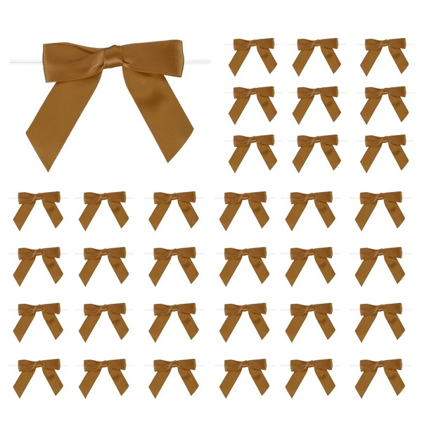 PATIKIL 50 Pcs Satin Ribbon Twist Tie Bows 3.5 Inch