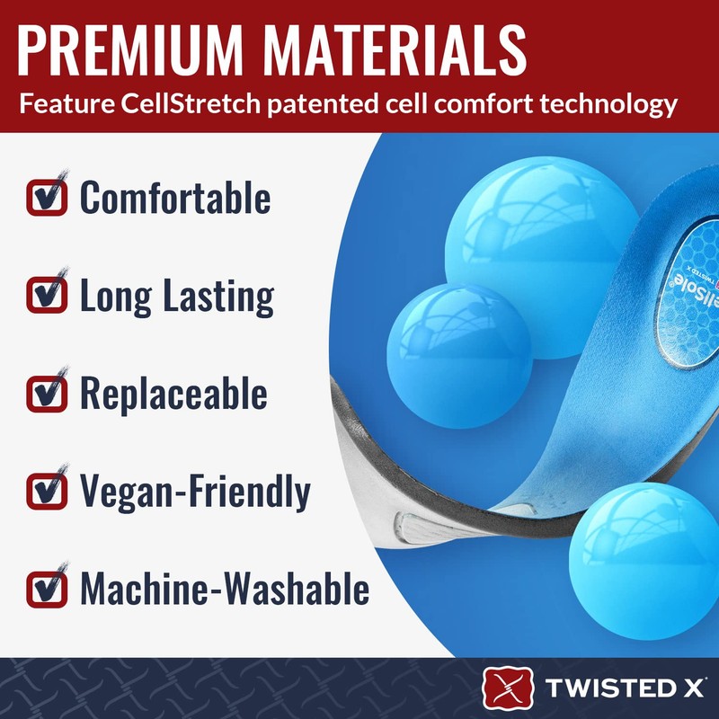 Twisted X Women’s Cellsole Regular Round Toe Shoe Pad Orthotic