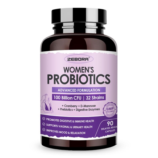 ZEBORA ZEBORA Probiotics for Women Digestive Health with Enzymes &