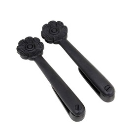 Renovators Supply Manufacturing Stair Carpet Holder Clips 5 in. Black Aluminum Floral Design Carpet Clips to Keep Rug in Place