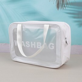 PVC Multi-purpose Waterproof Pouch Bag Large White 2ea