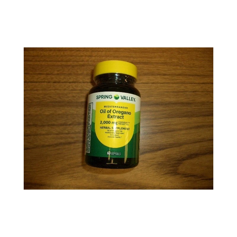 Spring Valley Mediterranean Oil of Oregano Extract 60 Softgels 2000