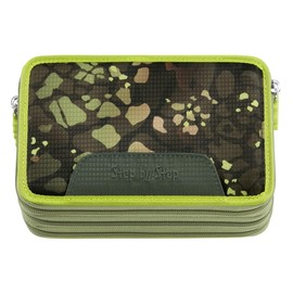 Step by Step Dino Torex XXL Pencil Case 43 Pieces Green Dino Design with Writing Utensils Pre-loaded for Boys from 1st Grade