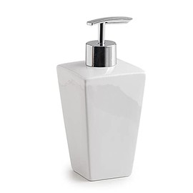 Gedy | Karima Ceramic Soap Dispenser, White, Size 17 x 7.5 x 7.5 cm and Weight 0.23 kg