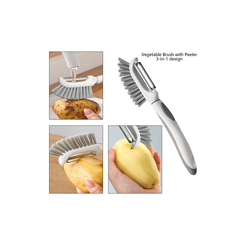 Openfly Flexible Vegetable Brush Fruit and Vegetable Brushes, Vegetable/Fruit Peeler