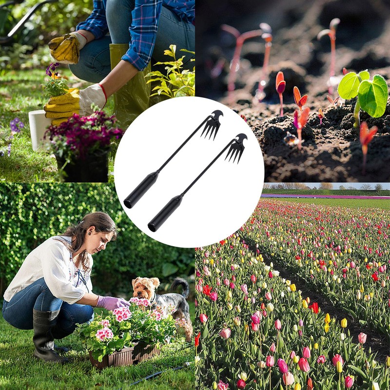 wodehahagou 2 Pcs Weeding Tool Multi Purpose Garden Weeder Tool