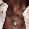 BaubleBar Turquoise and Pave Initial Gold Plated Necklace - T