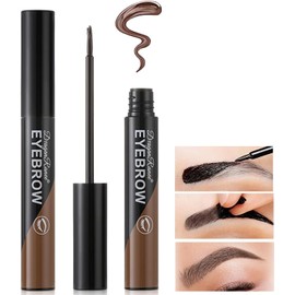 Tinte Para Cejas, Tatuaje, Gel Para Cejas, Color Semipermanente, Gel Para Tatuaje De Cejas, Dura Hasta 3 Días, Impermeable, Tinte, Maquillaje Natural Para Cejas, Regalo Para Mujeres (02 Marrón claro)