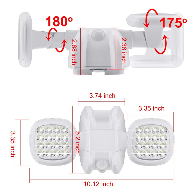 HONWELL Operated Outdoor Lights, Wireless Security Lights with Motion Sensor,