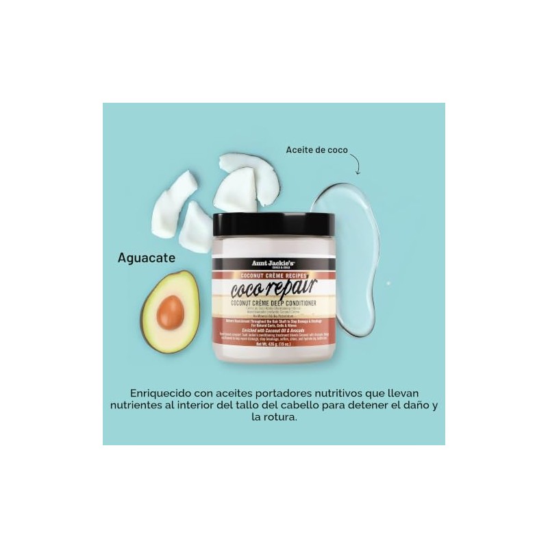 Aunt Jackie's Crème Recetas, Crème Acondicionador profundo, Repara y restaura