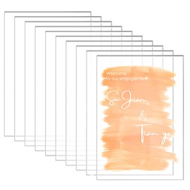 Pack of 10 Acrylic Glass Panels, Transparent Acrylic Sheets, Plexiglass Transparent Acrylic Sheet for Picture Frame, Glass Replacement DIY Projects, Picture Frame, Painting (180 x 127 x 2 mm)