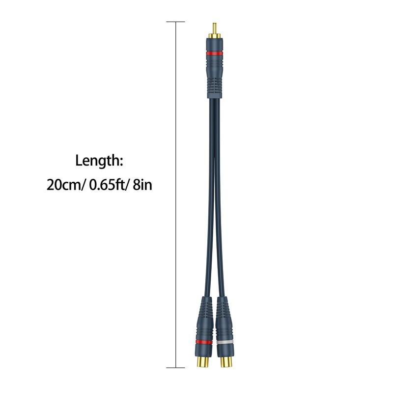 DteeDck RCA Splitter 1 Male 2 Female 2 Pack, RCA