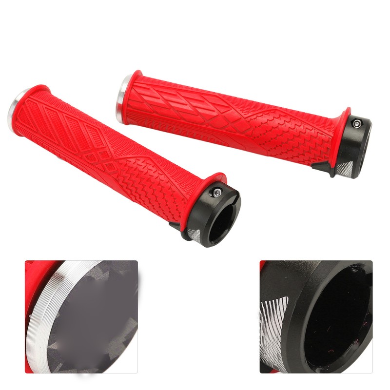 2pcs/set Bike Handlebar Grip Anti Slip Texture Durable Bicycle Handlebar