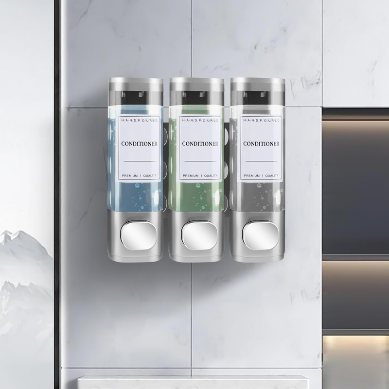 MEKOTRIN Soap Dispenser, Shampoo and Conditioner Dispenser, Shower Soap Dispenser