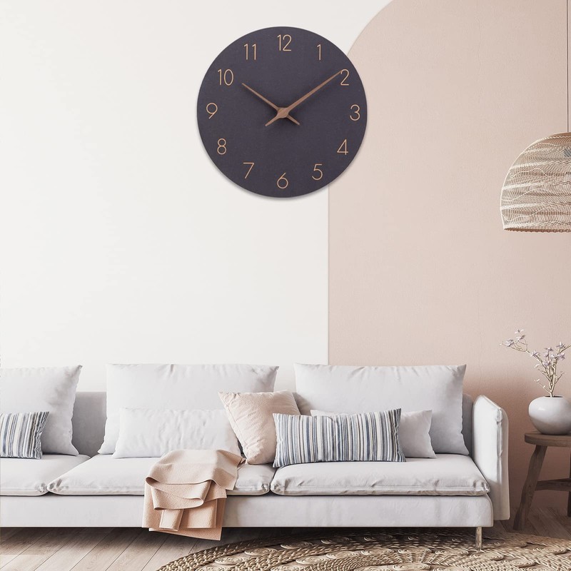 ACCSHINE Wooden 30cm Silent Wall Clocks for Home Decor Living
