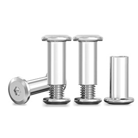 20 Pieces M5 x 16 Stainless Steel Sleeve Screws Furniture Screws with Allen Holes for Furniture, Boards, Cabinets