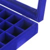 MeJell 24 Slot Velvet Glass Jewelry Box Organizer Rings Earrings