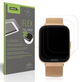 dipos FLEX 2x Schutzfolie matt passend für Liu Jo Smartwatch Voice Mini, Antireflex, 100% Displayabdeckung, Fingerprint Kompatibel, case-friendly, Full Cover Displayschutz Folie