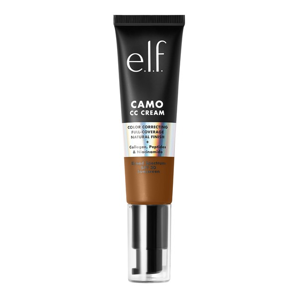 e.l.f. Camo CC Cream, Colour Correcting Medium-To-Full Coverage Foundation with SPF 30, Deep 530 W, 1.05 Oz (30g)