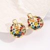 UPOWKA Multicolor Crystal Chunky Dangle Door Knocker Earrings,Statement Fashion Jewelry