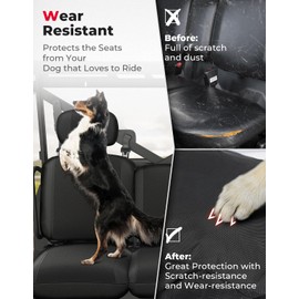 KEMIMOTO UTV Seat Covers Black, Waterproof Repellent UTV Seat Cover Set w/Headrest Cover Compatible with Can Am Defender Front Two Doors Split Bench Seat Covers- Black