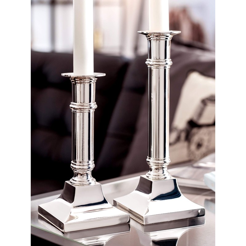 Edzard Candlestick Kent, height 8,3 in, silver plated, tarnish protected