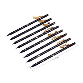 Künstler Bleistift Musik Note vorgespitzt Bleistifte Kohle Bleistift mit Diamant Top & schöne Musikinstrumente vergoldet Anhänger (8 Pcs)