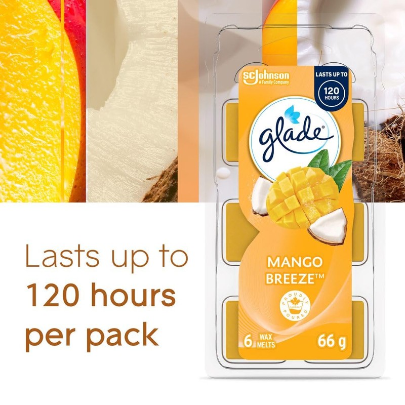 Glade Wax Melts Air Freshener and Odor Eliminator, Scented Essential