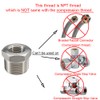 Beduan Stainless Steel Reducer Hex Bushing, 3/4" Male NPT to