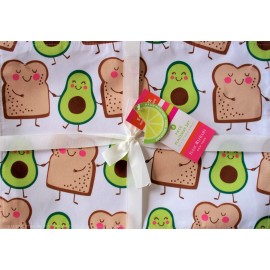 Isaac Mizrahi Avacado Toast Placemats Place Mats Indoor/Outdoor Easy Care