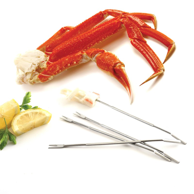 Norpro Stainless Steel Seafood Forks 6.75" | 4-Count per Pack