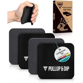 PULLUP & DIP Grip Pads Grip Pads [Set of 4] for Pull-Ups, Fitness, Bodybuilding & Strength Training, 2 Pairs of Neoprene Grip Pads, Training Pads as an Alternative to Training Gloves for Maximum Grip