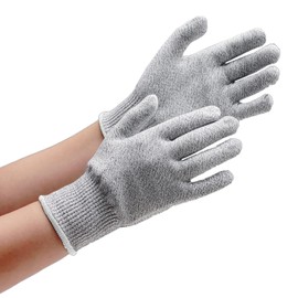 Midori Anzen Cut Resistant Gloves, Work Use, Stretchable, Inner Fit, Cut Guard G132, Thin, Non-Coated, S, 1 Pair