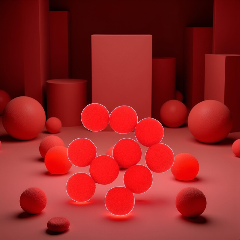 Myuiao 10 Pcs Red Magic Sponge Balls, Sponge Balls Soft