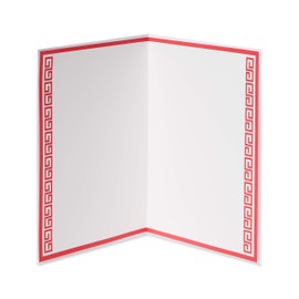 Papyrus Blank Card (Red & Gold)