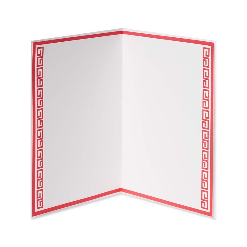 Papyrus Blank Card (Red & Gold)