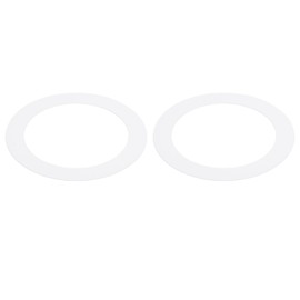 PATIKIL Metal Goof Trim Ring, 2 Pcs 8.07" OD 5.91" ID Circular Ceiling Light Trims Ring Recessed Light Cover Ring for Recessed Can Downlight, White