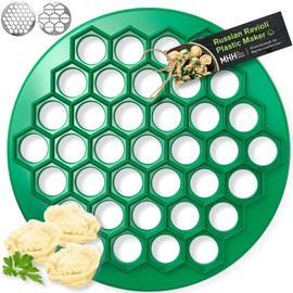 Dumpling Maker - Plastic Pelmeni Maker - Russian Ukrainian Dumpling Mold Machine Press Ravioli Mould Cutter - Delicious Dumplings Siberian Meat Pelmeni Kitchen Supplies