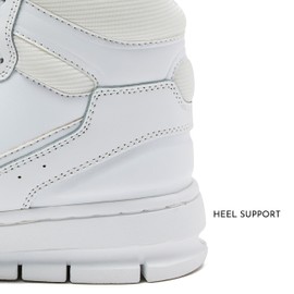 Avia 821 High Top Sneakers for Men, Indoor or Outdoor Mens Basketball Shoes - White, 12 Medium