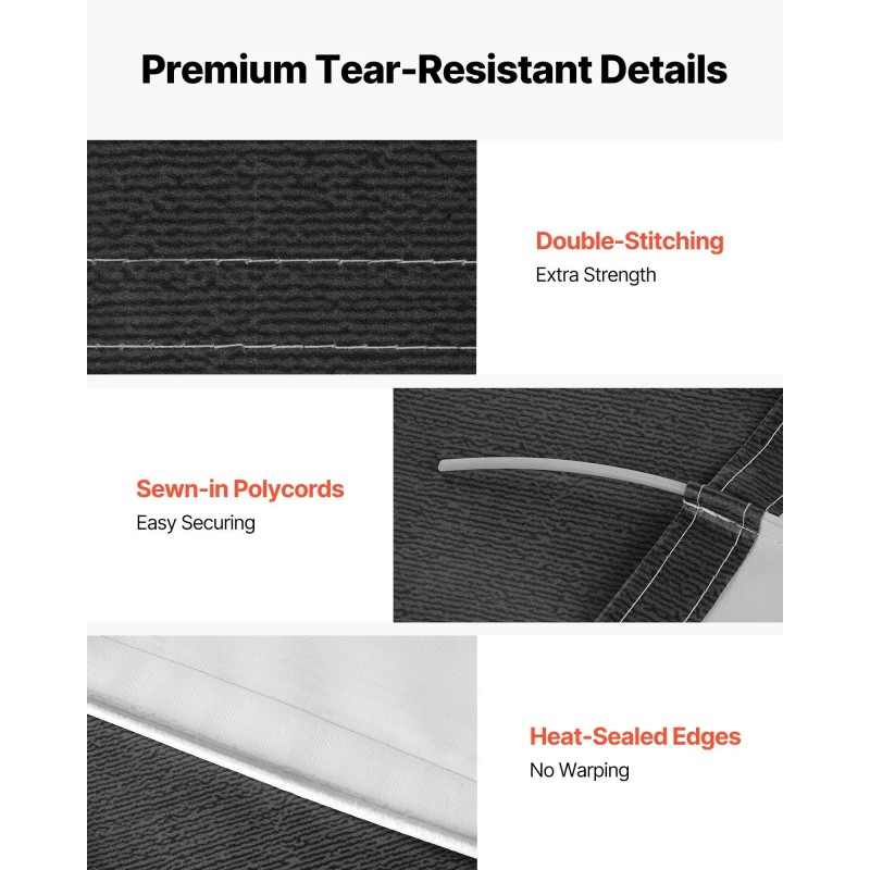 Heavy-Duty 18 oz Weatherproof Vinyl Camper Awning Fabric RV Awning