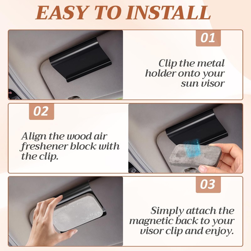 4 Pcs Stone Car Air Freshener Refills, Long Lasting Scent