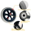 A pair of 8-Inch Solid Replacement Wheels Anti-Slip Front Wheels