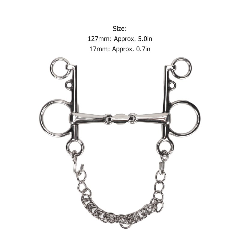 Naroote Pelham bit, Horse Pelham bit Acero Inoxidable Duradero para
