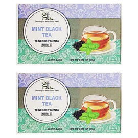 Mint Black Tea, (20 Tea Bags, 1.058 oz), 2 Pack 薄荷紅茶